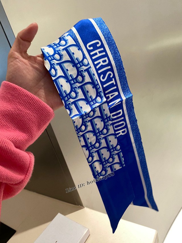 Dior專櫃新款迪奧D字母飄帶多功能發束領巾絲巾綁帶 mmyj1592